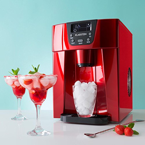 Klarstein Eiswürfelmaschine Klein, 2 L Eiswürfelbereiter & Wasserspender für 12 kg Große und Eiswürfel, Schnelle Mini, Eiswürfelbereiter mit Alarm – Bild 7