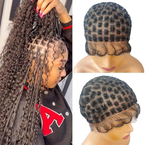 Siddiuop Braided Wig Caps with Baby Hair Double...