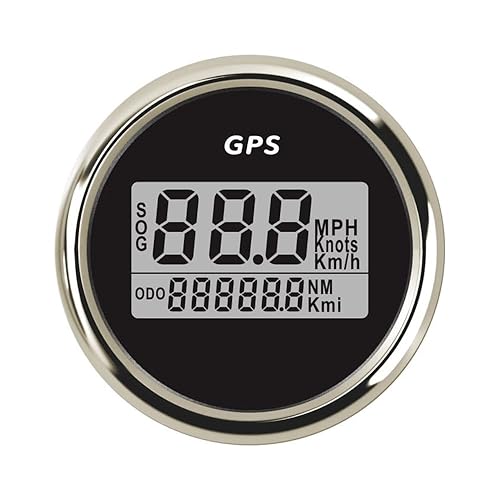 Miniatura 3 de ELING Velocímetro digital GPS para automóvil, de 2 pulgadas, 0-999 KMH, MPH, kit de medidor de nudo, ODO con retroiluminación roja, 12 V, 24 V, para