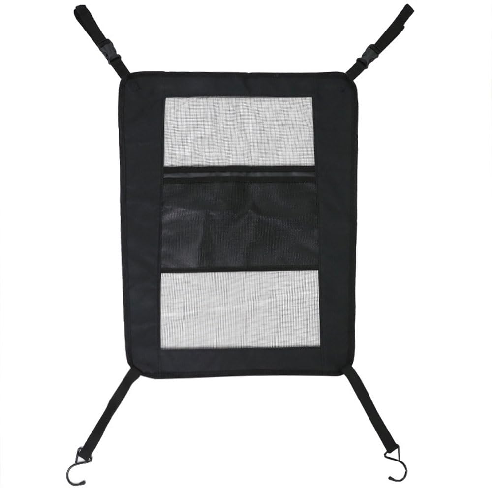 AAFEI Car Net Organizer Between Seats for CUPRA Tavascan (EV 2024-2025 2026), Elastic Mesh Storage Bag, Pet Barrier Dog Backseat Guard, Handbag Holder Purse Pocket,B