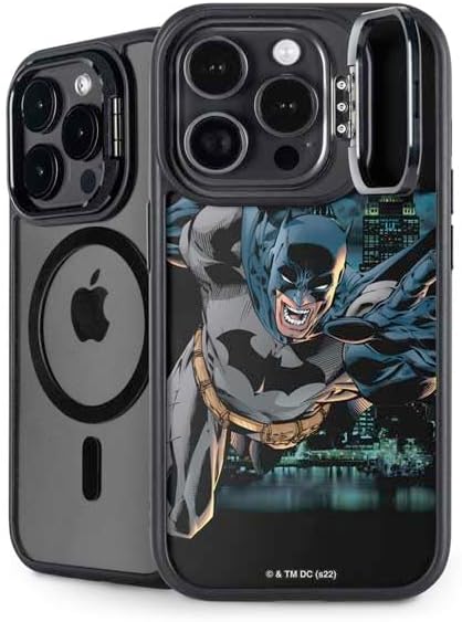 Skinit Kickstand Phone Case Compatible with iPhone 16 Pro - Officially Licensed DC Comics Batman Black Mirror Cover #3 Design
