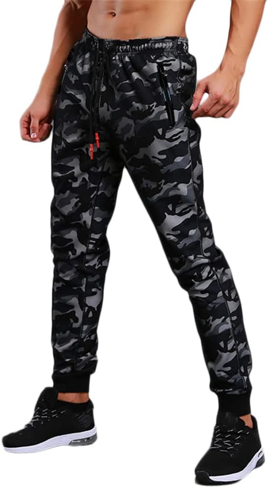 Pantalon Cargo Homme Multipoches Casual Sport Bas De Survêtement Slim Fit Pantalons De Survêtement Plus La Taille Casual Workout Avec Poches Baggy Pants Sweatpants Pas Cher, Blanc, M