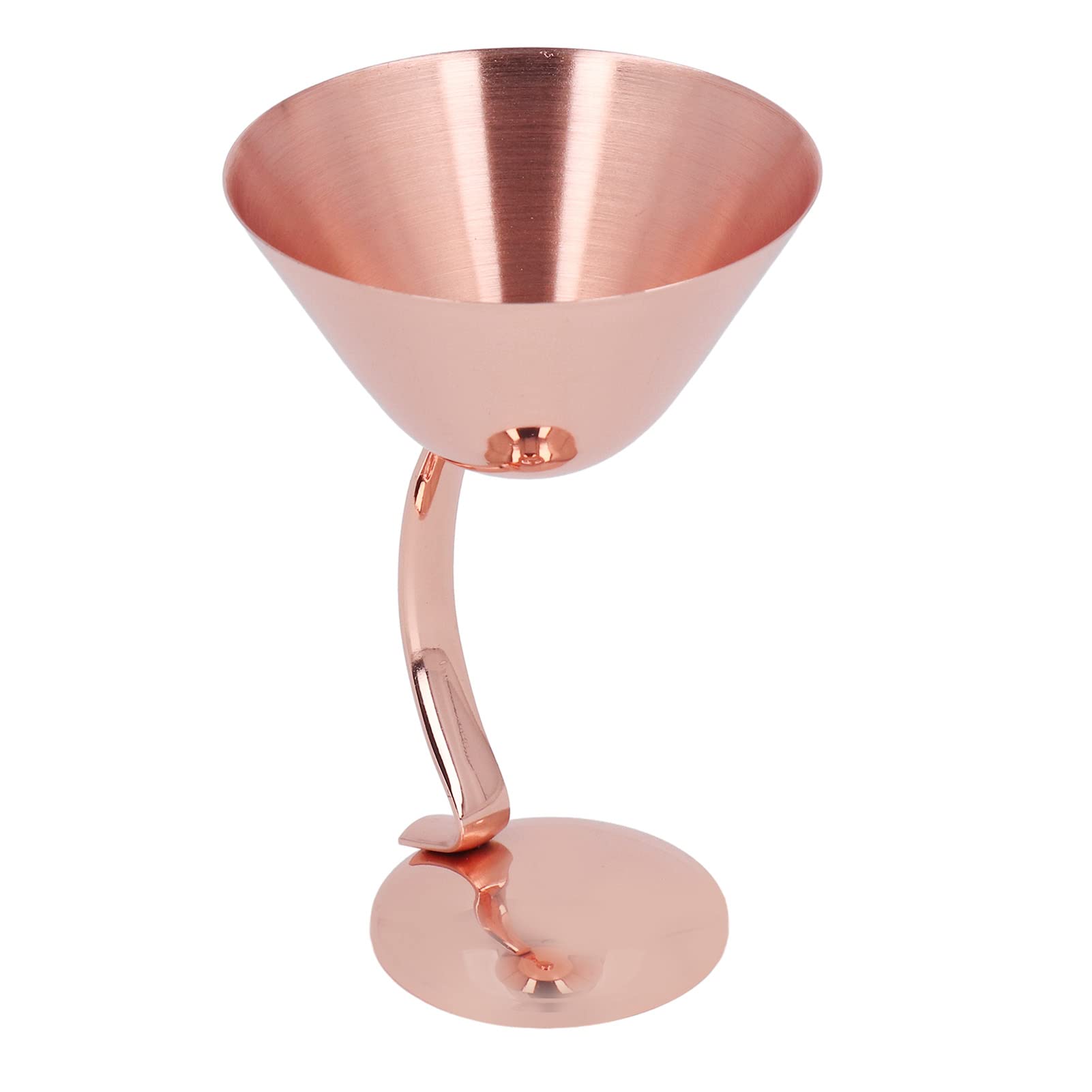 Gavigain Stainless Steel Martini Cocktail Glass 150ml Elegant and Sophisticated Metal Wine Glass Design Suitable for Parties and Bars (Rose Gold)