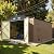 Patiolife 10 x12 FT Metal Outdoor Storage Shed, All-Weather Garden Tool Shed with Lockable Door & Sloping Roof, for Backyard and Garden Patio, Brown