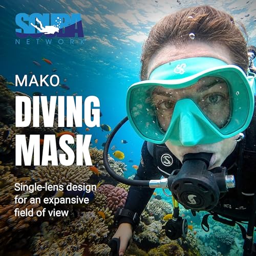 Image of Mako Single-Lens Scuba Diving Mask, Low Volume