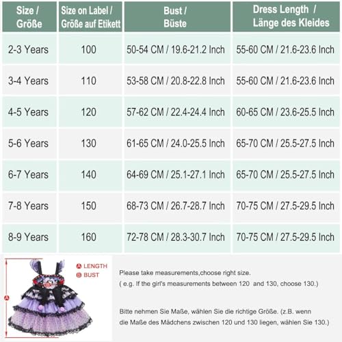 Puffy Tutu Lace Black Purple Dress and Shirt for Little Girls Halloween Homecoming Party Special Occasion4