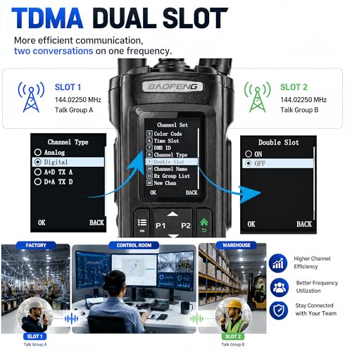 Image of BAOFENG DM32 DMR 10W Long Range Walkie Talkie | Dual Band VHF /UHF | GPS & USB-C Rechargeable | Two Way Radio for Outdoor Hunting Emergency