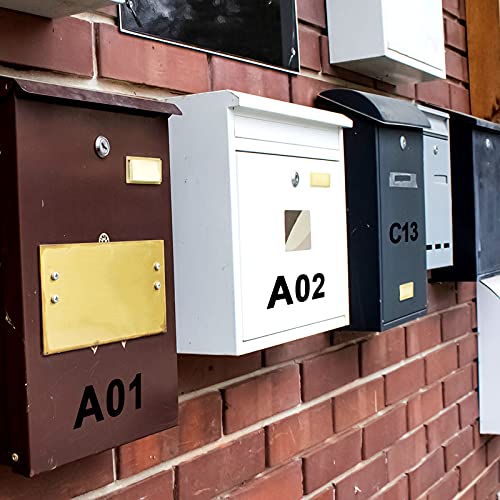 image for Zonon 8 Sheets Self Adhesive Vinyl Letters Numbers Kit, Mailbox Number