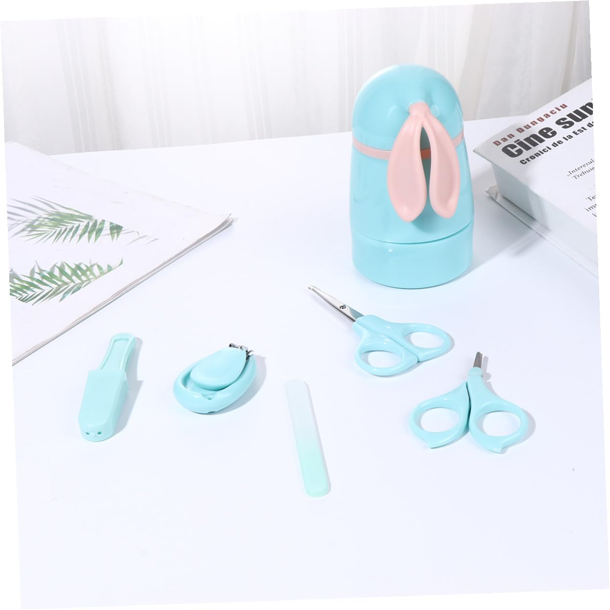 VICASKY 10pezzi Forbici Per Unghie Per Ragazzo Ragazza Kit Di Manicure Blu Strumenti Sicuri e Leggeri Per La Delle Unghie Dei Ragazzo Ragazza Design Creativo e Adorabile Facile Da