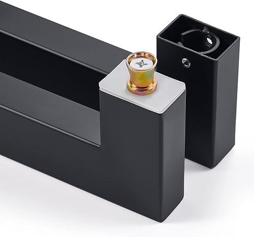 Miniatura 7 de Ranbo Separadores sólidos de 24 pulgadas de acero inoxidable 304 de grado comercial de alta resistencia, mango de puerta de granero, tiradores de