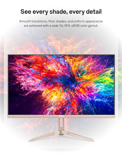 Image of Pixio PX249 Wave Pink Rose Gold 24 inch 240Hz Refresh Rate FHD 1080p Resolution Fast IPS Panel 1ms GTG Response Time Built-in Speakers Gaming Monitor with Adaptive Sync