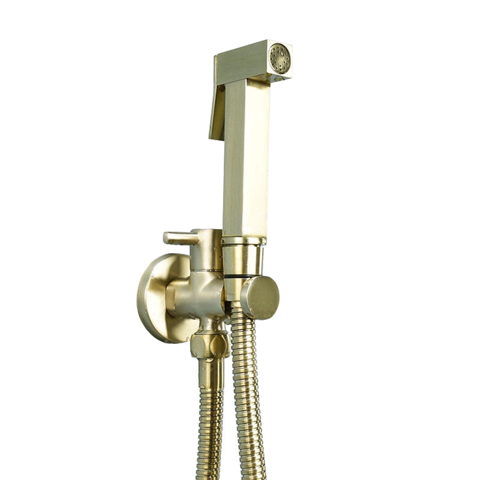 WC-Bidet-Sprühset Hand-Bidet-Sprühgerät for Toilette Handbrause for Toilettengebrauch mit Schlauch Goldmessing Kaltwasser-Bidet-Duschaufsatz,D (Color : A)
