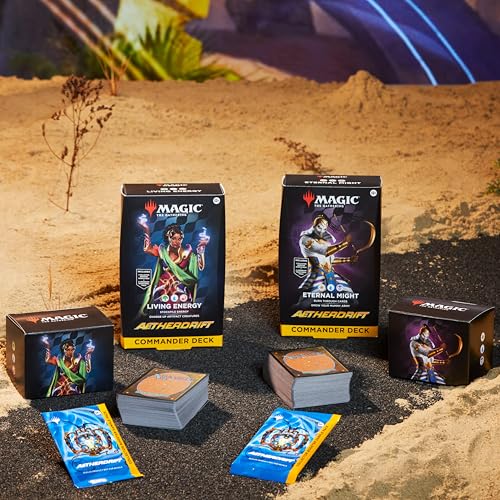Image of Magic: The Gathering Aetherdrift Commander Deck Bundle - 2 of Each Deck (2 Living Energy + 2 Eternal Might)