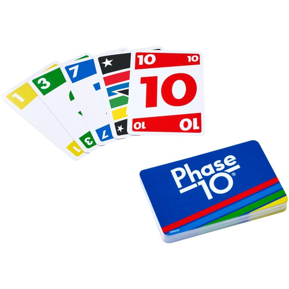 Mattel Uno, Flip and Phase 10 Lot de 3 jeux de cartes Combo