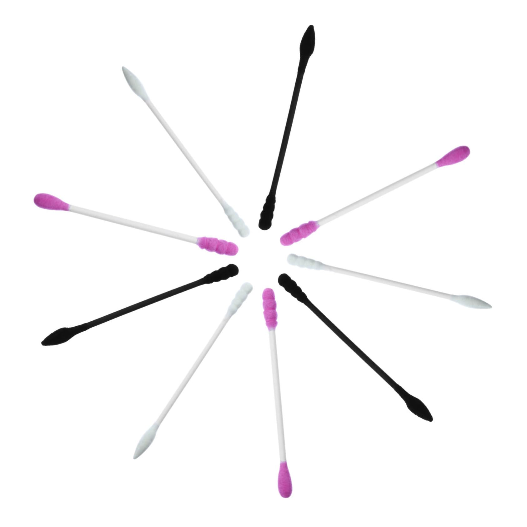 FOMIYES 100 Cotton Sticks/bag 3 Pack Long Cotton Swabs for Makeup Cleaning and Beauty Needs Random