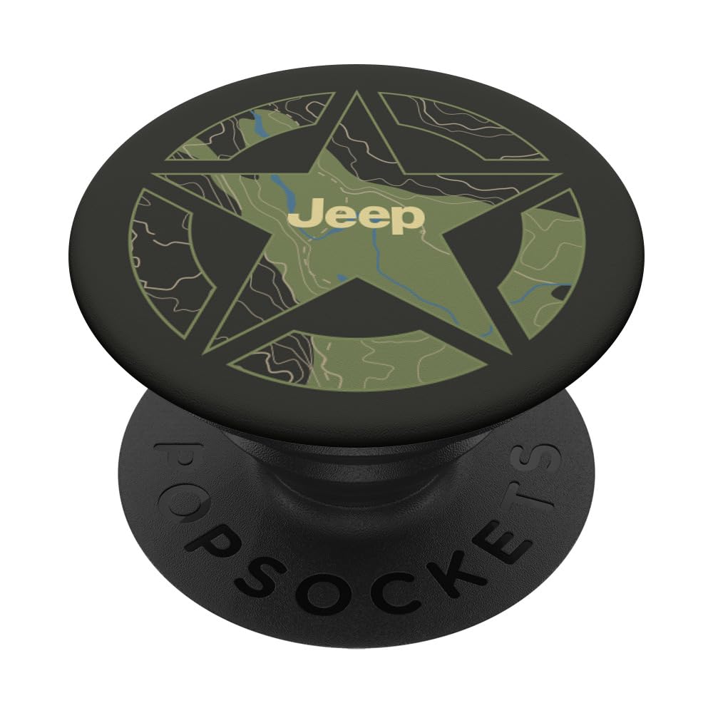 Jeep Army Star Map PopSockets Adhesive PopGrip