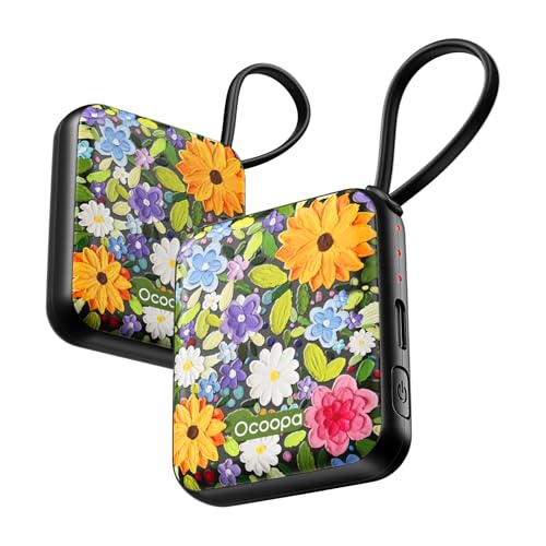 OCOOPA Calentador de Manos Recargable 2 Unidades, Eléctrico USB Calienta Manos Reutilizables 4000mAh, 3 Niveles hasta 52°C, Regalos Originales para Mujer, Ideal para Navidad, Viajar y Aire Libre