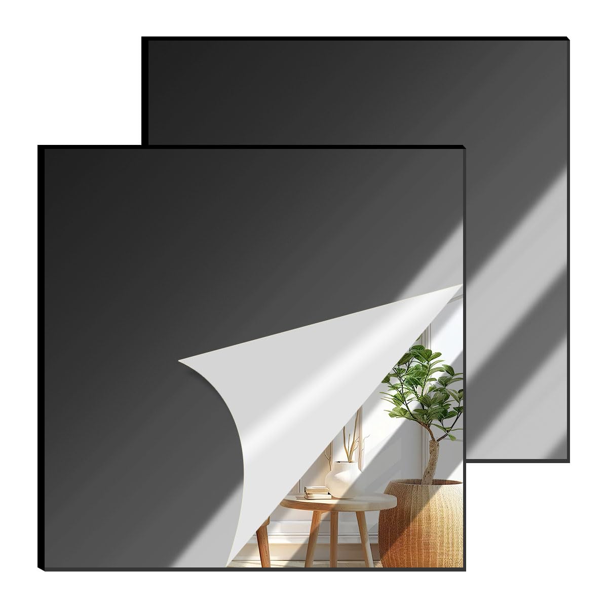 Red Acrylic Mirror Sheets - 8x8 Inch, FREE SHIPPING -8