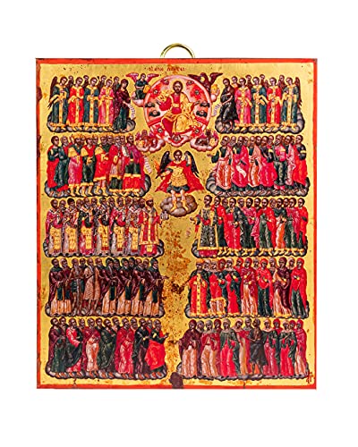 Artis Premium Replicas Icona Dorata di Tutti i Santi del XVIII Secolo (15 x 17,5 cm)