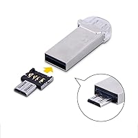 Vista 9 de CY Mini tamaño USB 3.0 a Micro SD SDXC lector de tarjetas TF con micro USB 5pin OTG adaptador para tableta / teléfono celular