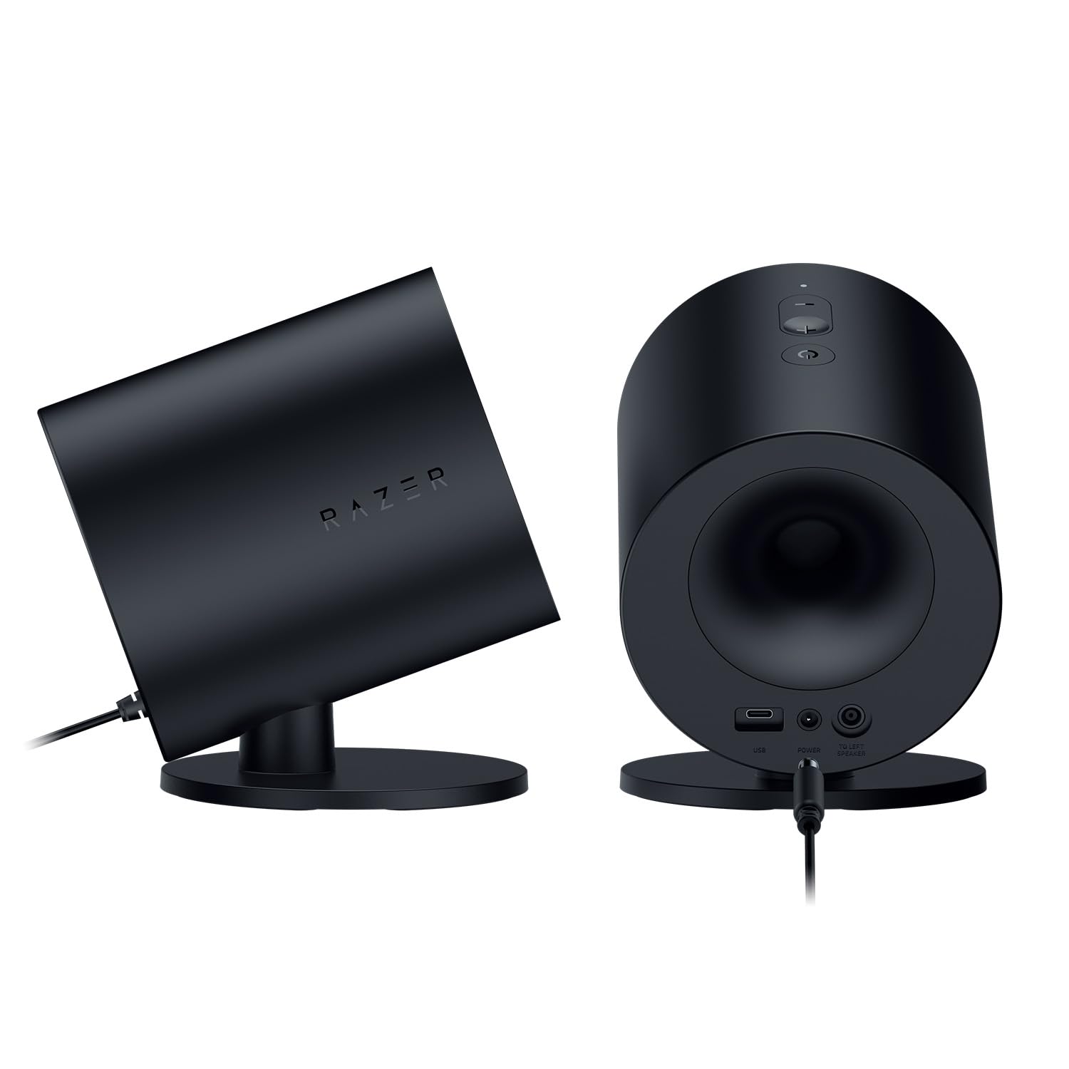 Razer Nommo V2 X - Full-Range-2.0-Gaming-Lautsprecher für PC (Zwei 3-Zoll-Full-Range-Treiber, THX Spatial Audio, Max. Schalldruck 96 dB, Plattformübergreifende Kompatibilität) Schwarz