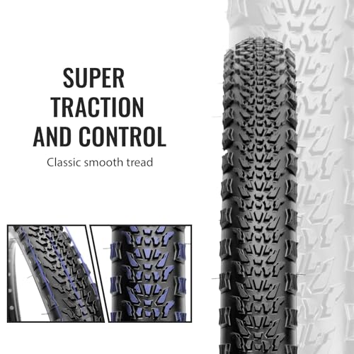 2-Pack Mountain Bike Tires & Tubes Set: 26/27.5/29-Inch