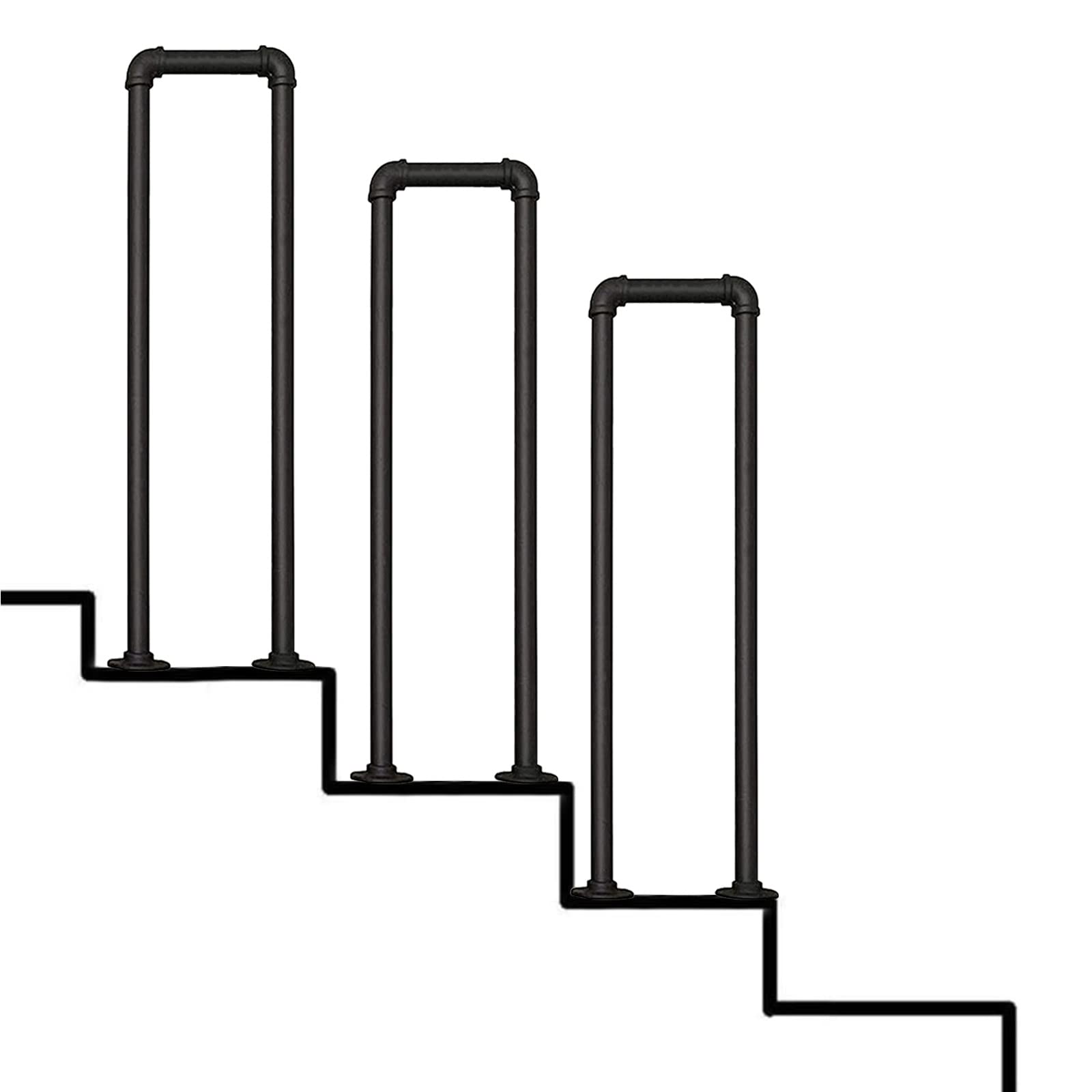 Rampe d'escalier extérieure pour porche et marche unique