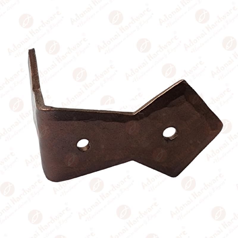 Adonai Hardware 2 Inch Abba Antique Iron Hand Forged L-Corner (Supplied as 4 Pieces per Pack) - Rustic Copper