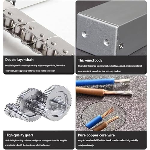 Abridor automático de ventanas con cadena de doble capa para tragaluz 3
