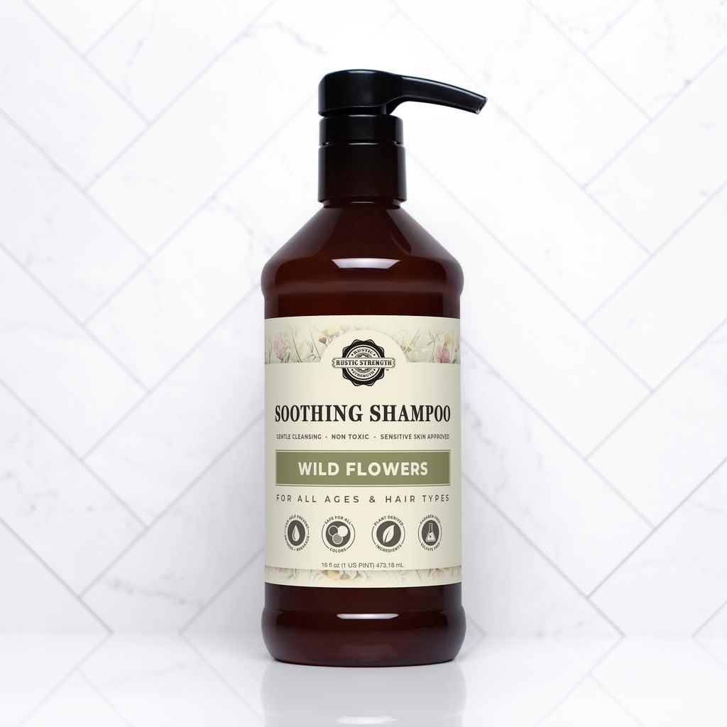 Rustic Strength Shampoo, Wild Flowers, 16 oz