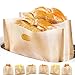 Non-Stick Wiederverwendbare Toastabags LFGB Zertifizierung Sandwich-Bag Waschbar 6 Stück Teflon Toaster Beutel für Toast Sandwich Pizzastücke Snacks Chicken Nuggets, Anzug für Mikrowelle Grill Toaster