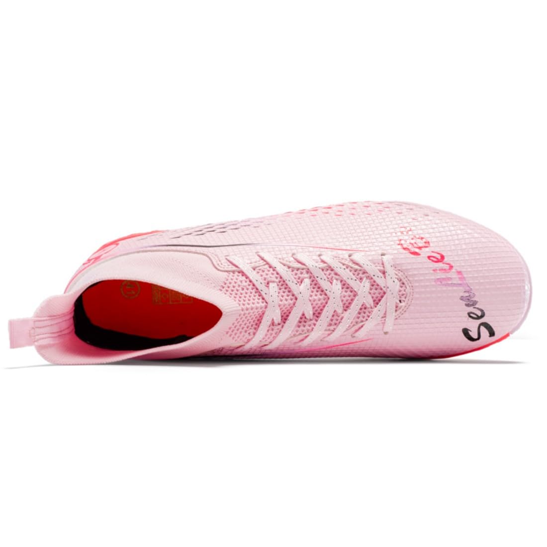 Zapatos de fútbol unisex de alta altura, antideslizantes, para exteriores, zapatos de entrenamiento profesional
