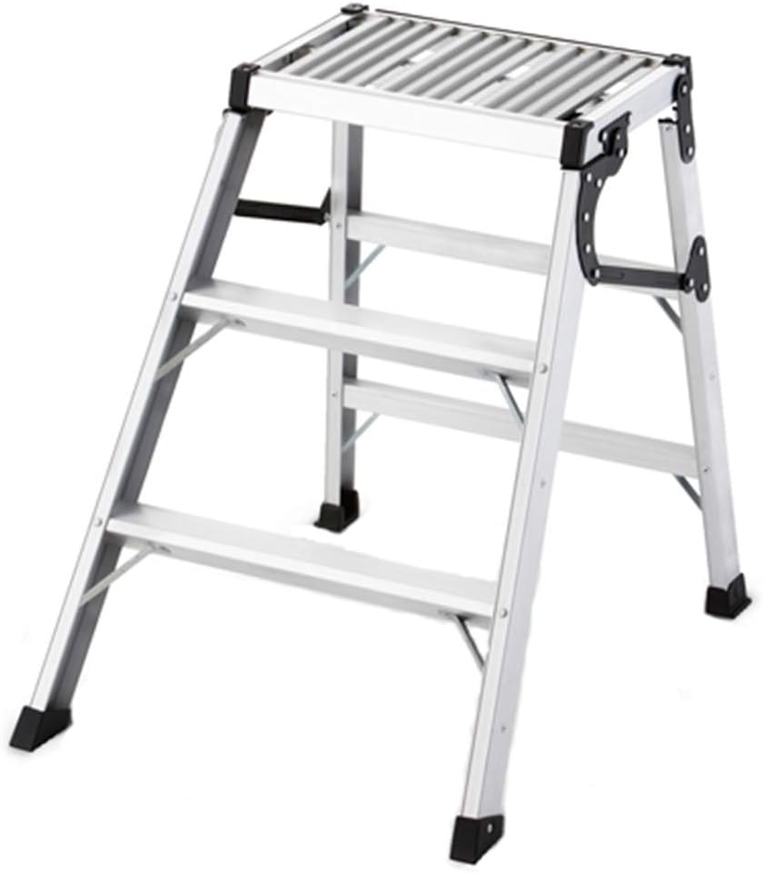 Step Stool Two-Step Ladder, Metal Non-Slip Household Ladder Multifunction Outdoor Folding Ladder Household Ladder/64 X 80 X 75Cm