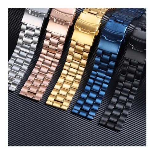 Correa de metal de extremo curvado para transformar su reloj deportivo en un modelo ejecutivo 5