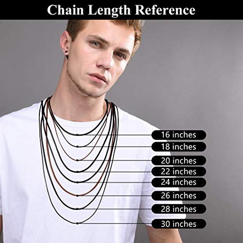 Richsteel Men Women Woven Wax Rope Chain For Pendant Brown Braided Leather Cord Necklace 22 Inch 3Mm Wide #TOP5