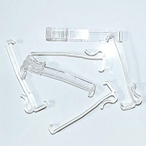 Valance Clips 6pcs 3-1/4'' Window Blinds Hidden Clip Clear Plastic for Horizontal Blinds Valance Retainer Holder