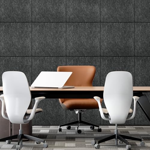 Image of MaxGear Extra Large Bulletin Board 72 inch x 48 inch, Dark Gray Felt Wall Tiles