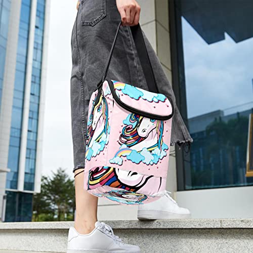 Bolsa de almuerzo de unicornio hermética para conservar la comida fresca en la escuela 7