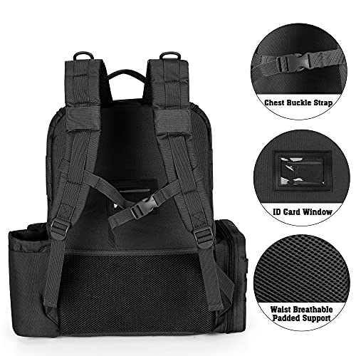 DSLEAF Tactical Pistol Backpack with 6 Cases