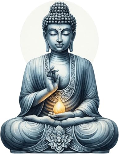 x4 Buddha Statue Vinyl Stickers Cover Marks Non Transparent Waterproof Art Decals 1@ 20cm Tall Ideal for Toilets, Toilet Seats or car. 3@ 7cm Tall Ideal for Phone case, Cups & Wine Glass (Buddha)