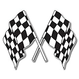 AK Wall Art Checkered Flags Racing Vinyl Sticker - Car Phone Helmet - SELECT SIZE