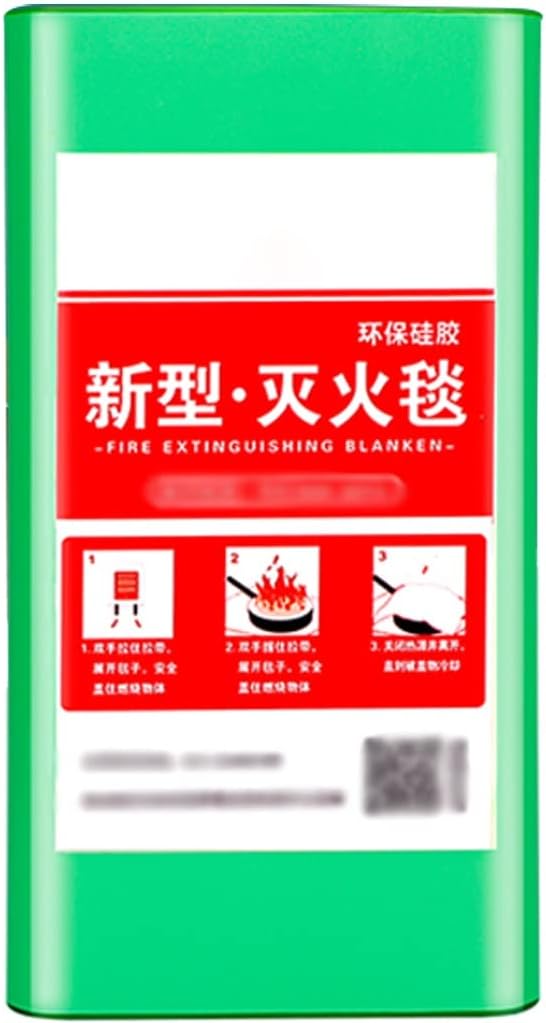 Fire Blanket Camping Emergency Blankets Self-Luminous Silicone Fire Blanket, High-tech Flame Retardant Blanket, Kitchen Emergency Blankets, 2 Specifications (Color : Yellow, Size : 59 * 59inches)