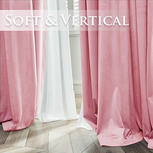 Stangh Pink Velvet Curtains 108 Inch - Baby Room Decor Soft & Cozy Velvet Texture Curtains Light Blocking Window Treatment Set For Nursery, Width 52 X Length 108 Inch, 2 Panels #TOP4