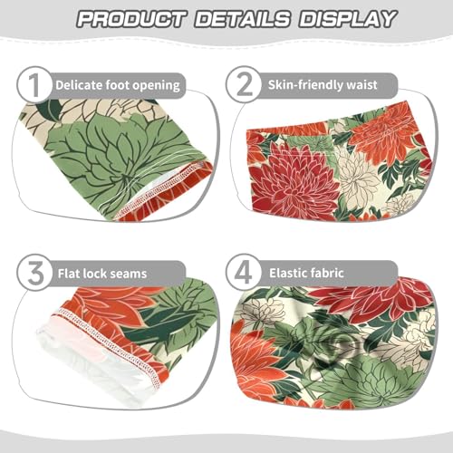 Girls' Leggings Flowers Floral Red Kids Yoga Tights Pants 1 Pack 208499733