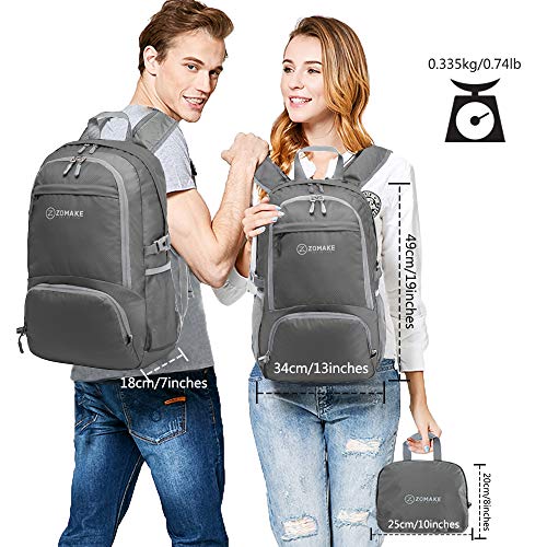 ZOMAKE Lightweight Packable Backpack 30L - Foldable Hiking Backpacks Water Resistant Compact Folding Daypack for Travel - Image 3