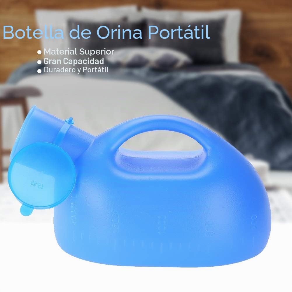 Nikou Botella de orina al aire libre portátil de 2000 ml con colector de orina de orina orinal masculino orificio de orina
