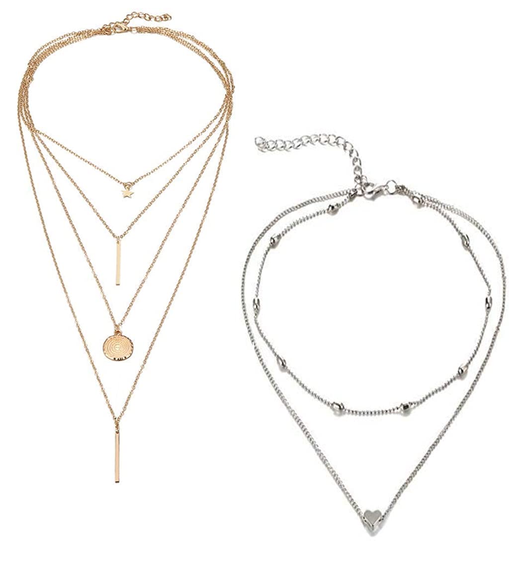 YouBella Jewellery Stylish Combo of Two Necklace Chains for Women and Girls (Style 2) (B09736TBTD) Amazon Price History, Amazon Price Tracker