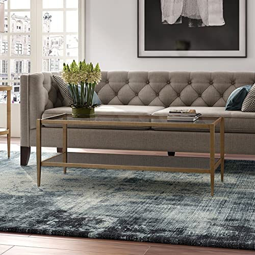 Vandana Interiors Kewaunee Glass 4 Legs Coffee Table with Storage