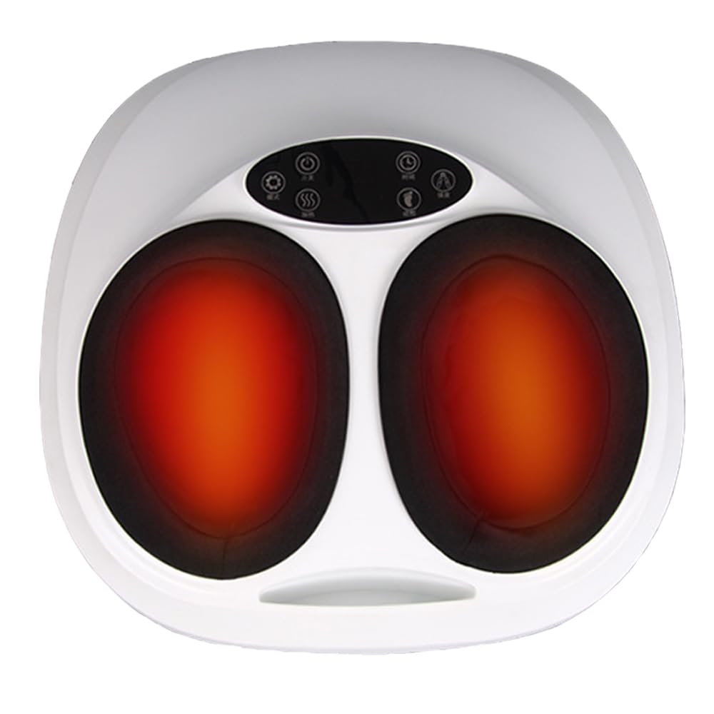 EEYZD Air Foot Massager with Soothing Heat & Rhythmic Air Compression, 5 Modes and 6 Intensitiesfor Plantar Fasciitis, Neuropathy Pain