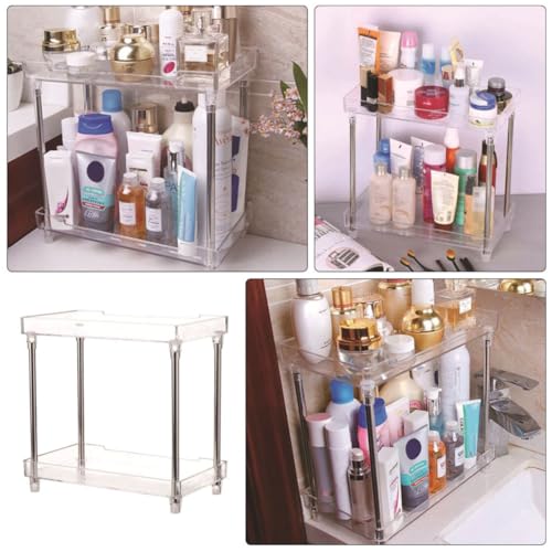 Boîte de rangement étanche en acrylique avec compartiments pour maquillage